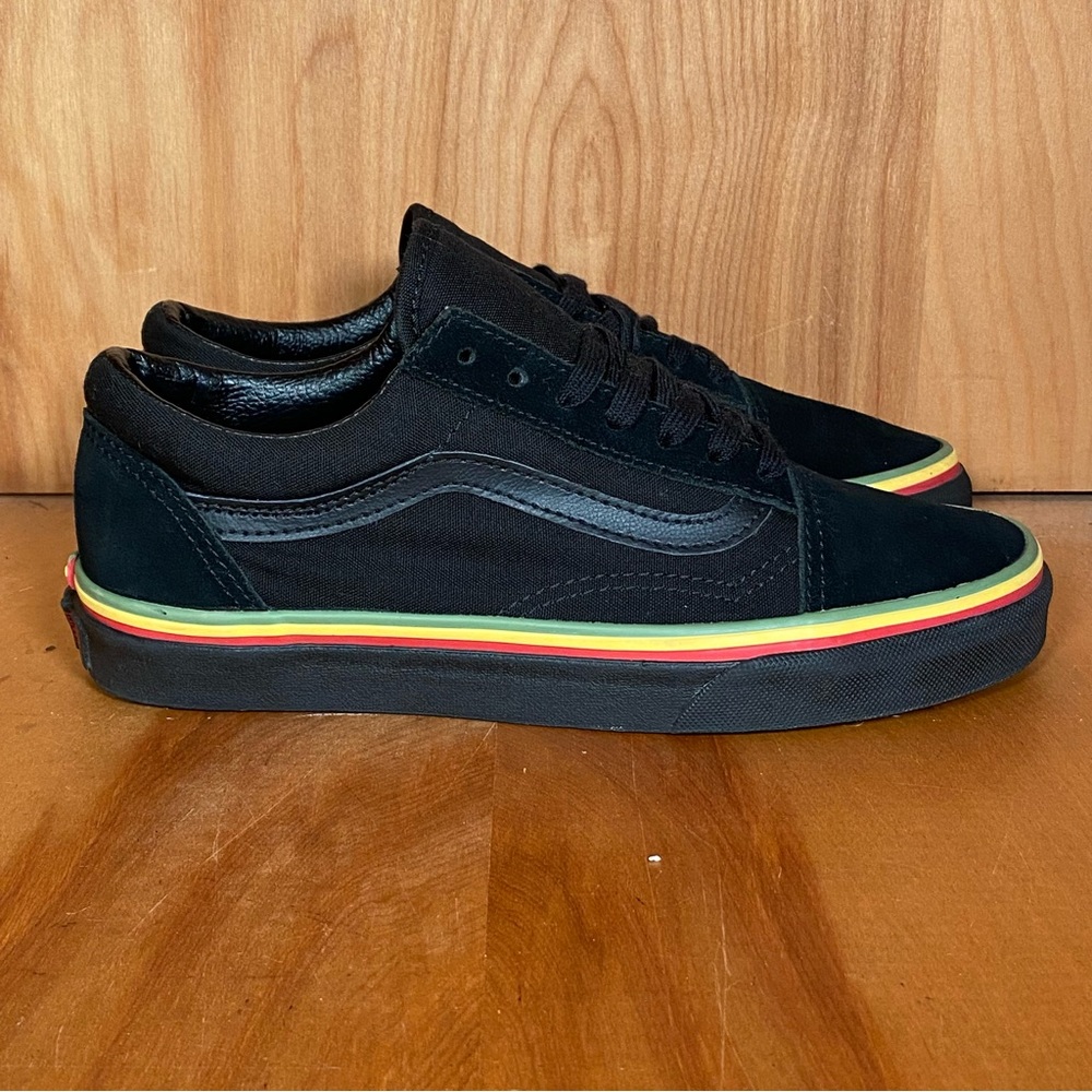 Womens 7 Vans Off The Wall Old Skool Sneakers Reggae SEF1074